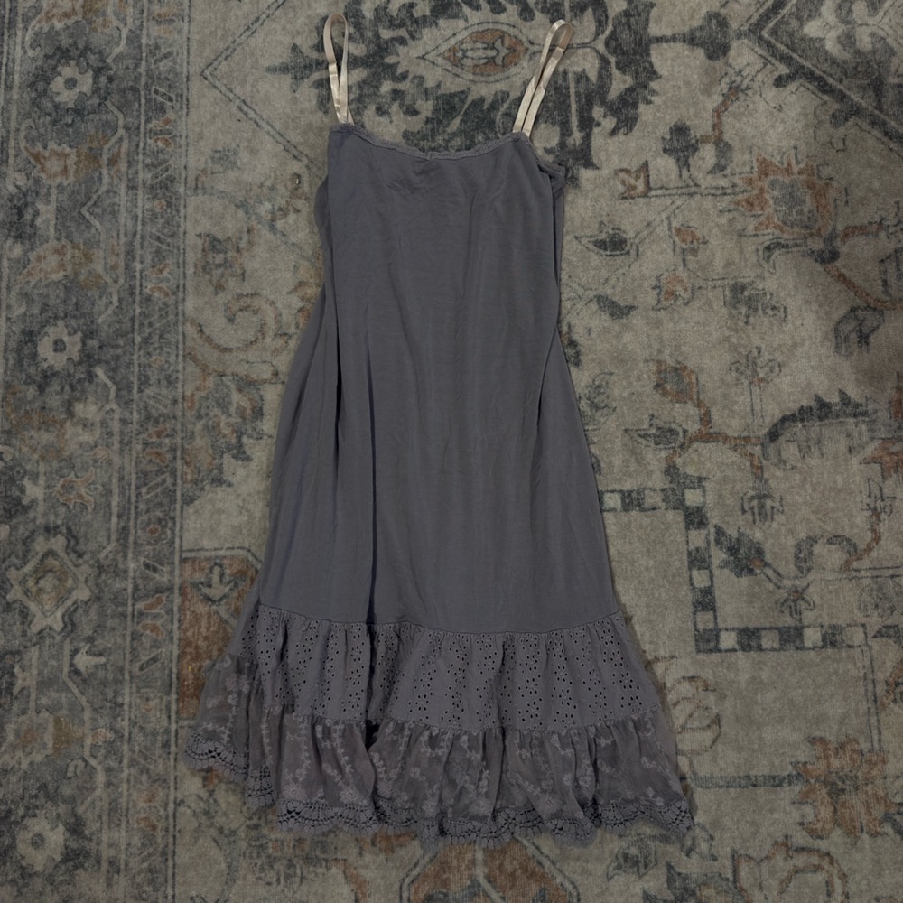 Matilda Jane Gray Lace-Trim Slip Chemise